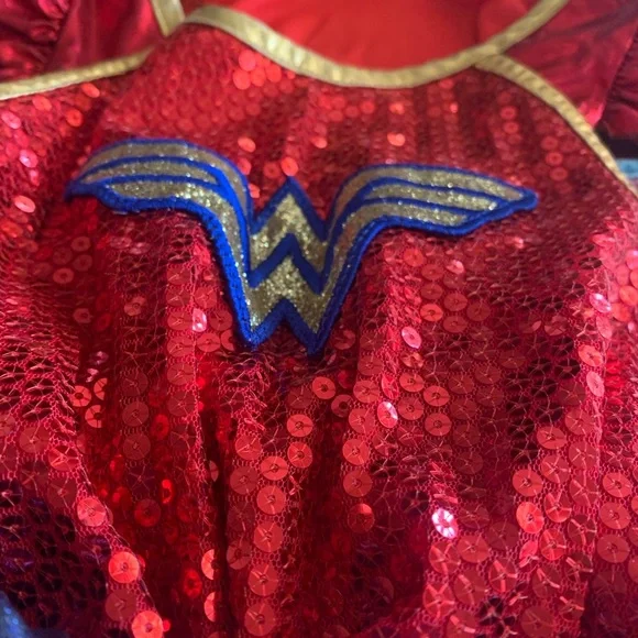 Wonder Woman Superhero Kids Halloween Costume - Red and Blue - Picture 8 of 8
